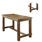 Table rectangulaire hauteur comptoir en ton naturel - Ton naturel