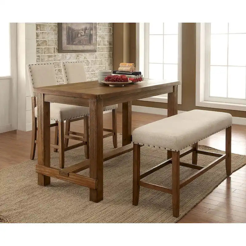 Table rectangulaire hauteur comptoir en ton naturel - Ton naturel