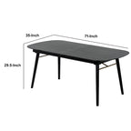 Table à manger en bois plateau ovale avec rallonge, gris anthracite
