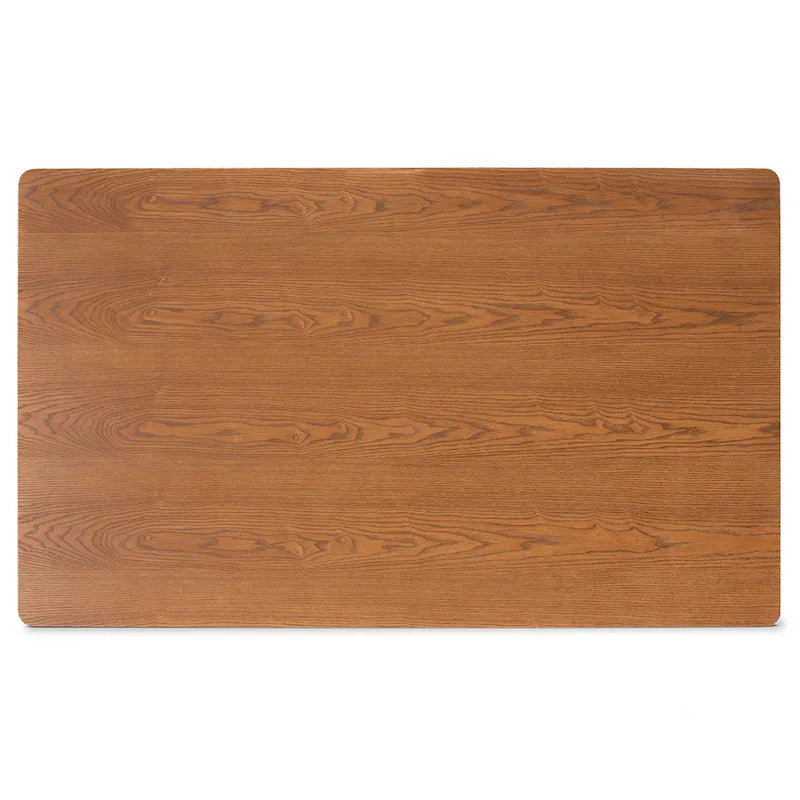 Ensemble de salle à manger 5 pièces en noyer et tissu rembourré, style Mid-Century