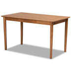 Ensemble de salle à manger 5 pièces en noyer et tissu rembourré, style Mid-Century
