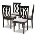 Ensemble de 4 chaises de salle à manger en tissu, modernes et contemporaines