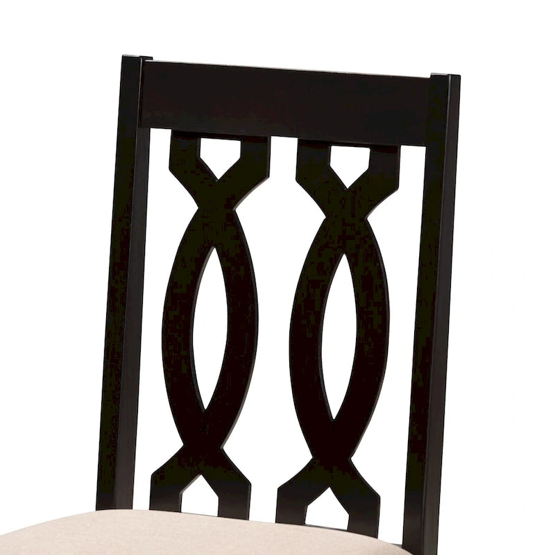 Ensemble de 4 chaises de salle à manger en tissu, modernes et contemporaines