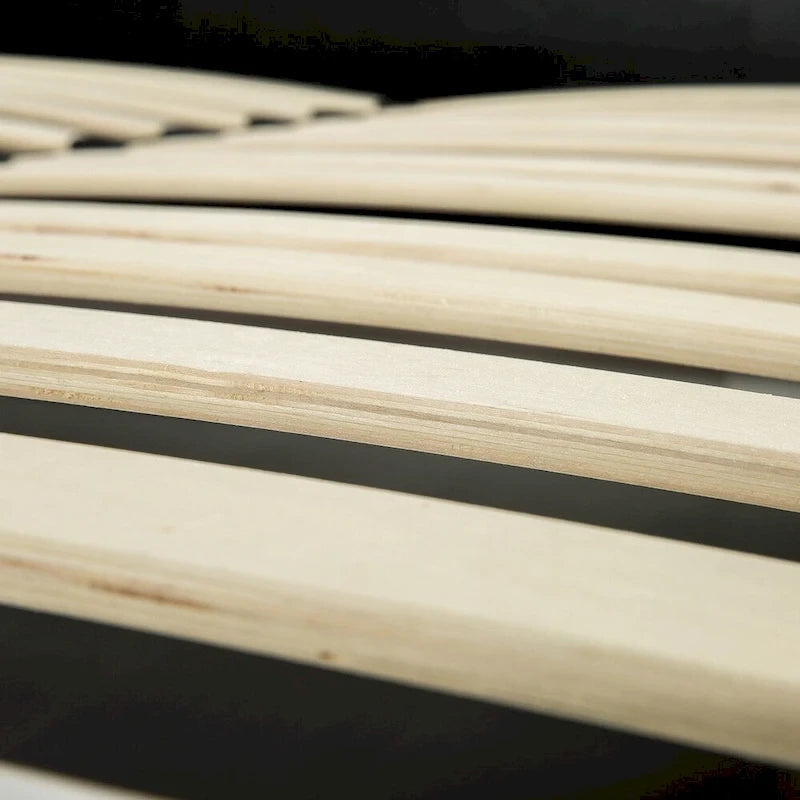 Lit plateforme King-size rembourré en similicuir Priage