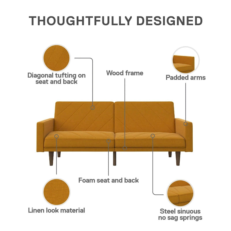 Futon en lin Marci