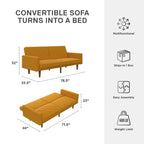 Futon en lin Marci