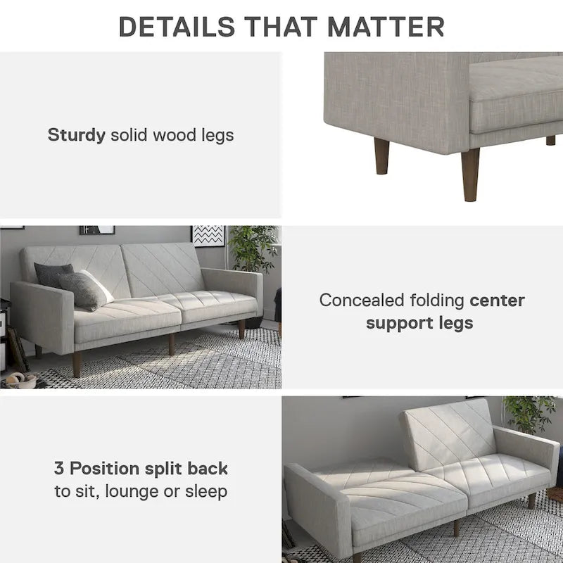 Futon en lin Marci
