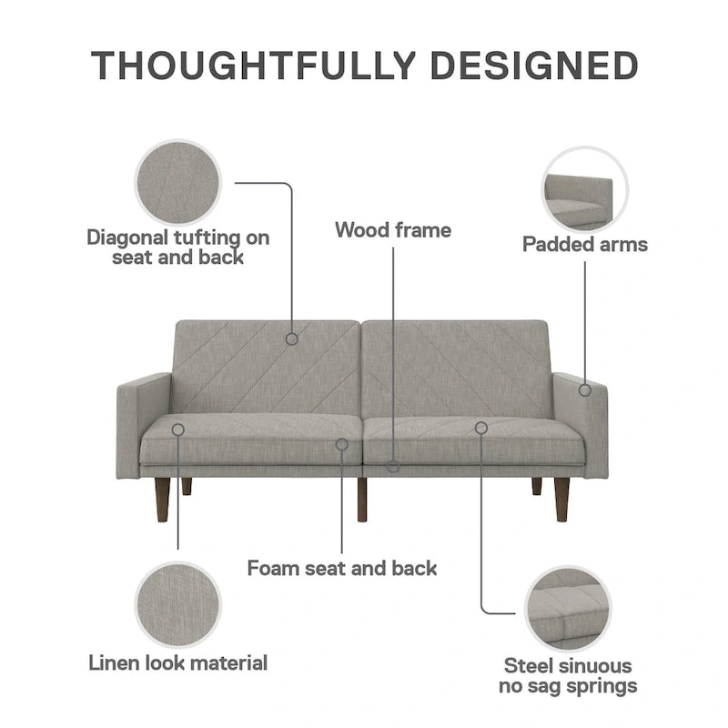 Futon en lin Marci