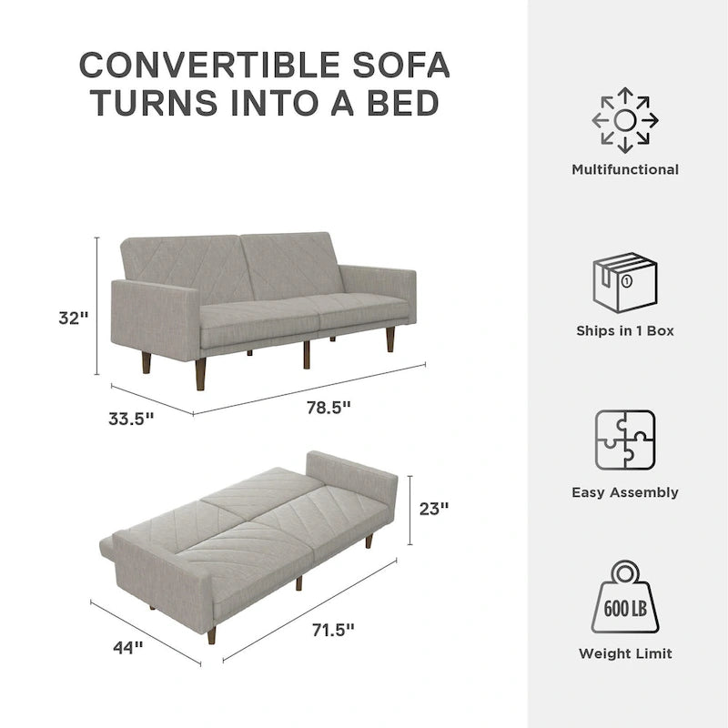 Futon en lin Marci