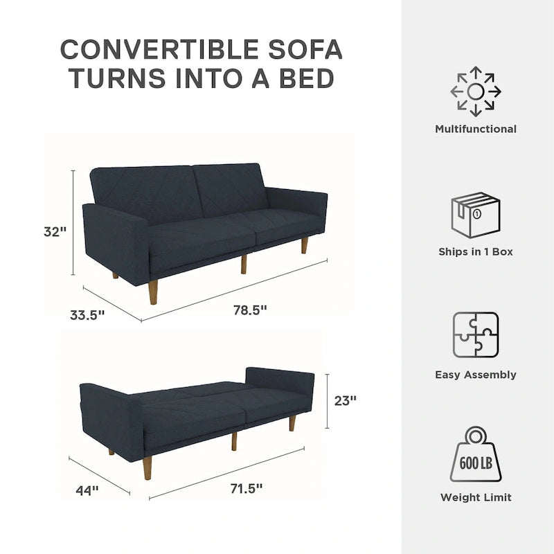 Futon en lin Marci