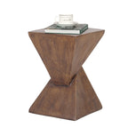 Table d'appoint d'intérieur en béton léger - Bois naturel