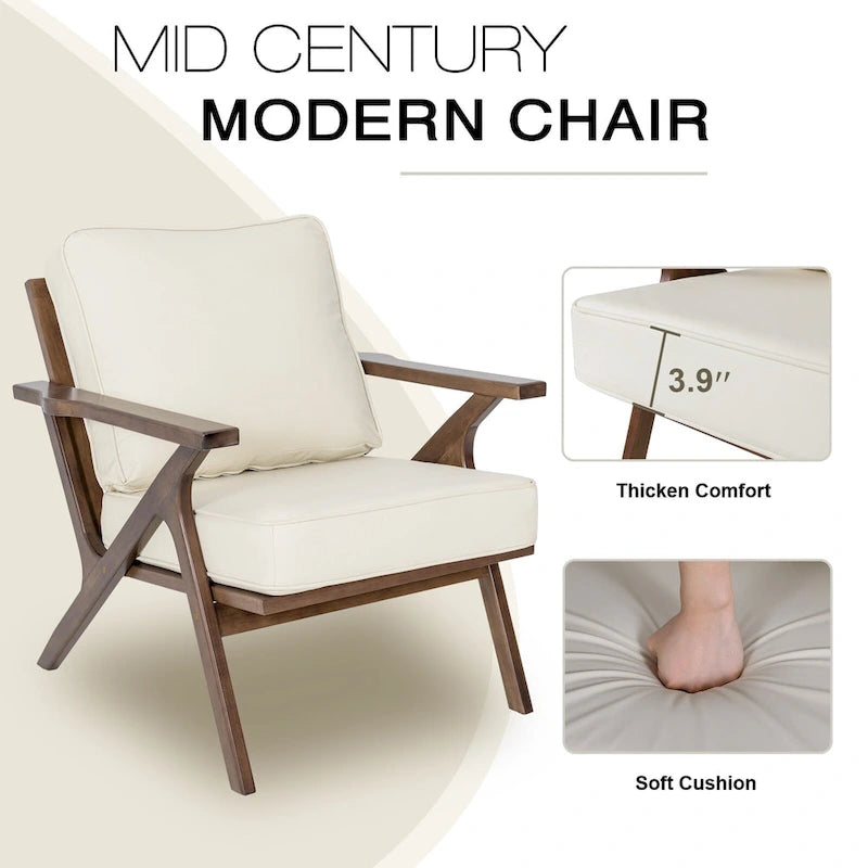 Fauteuil d'appoint, chaises de salon, fauteuil moderne du milieu du siècle, fauteuil de lecture d'appoint