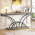 Console en marbre synthétique blanc et structure dorée de 180 cm de long pour entrée ou salon