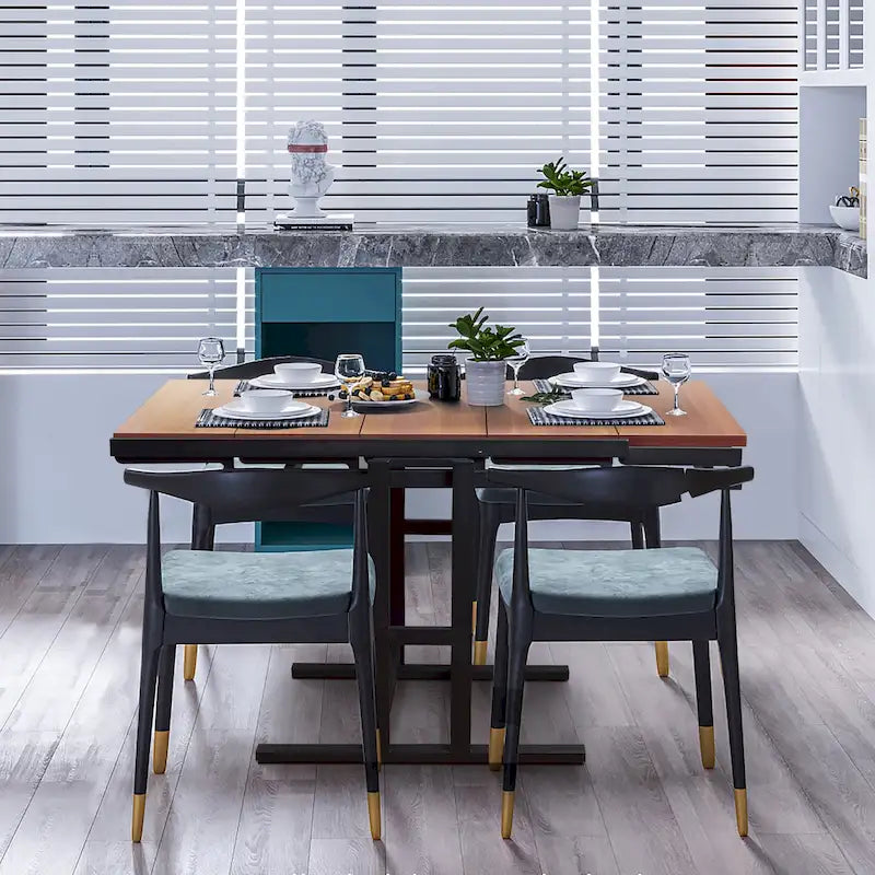 Table transformable en bois/Table-étagère convertible pour petits espaces/Étagère de présentation polyvalente