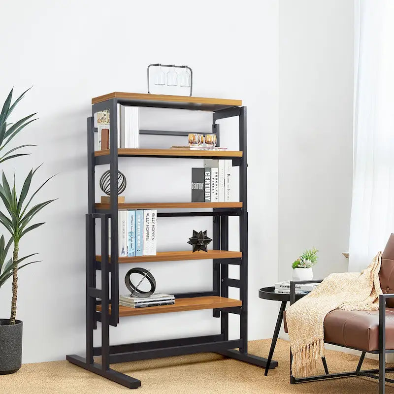 Table transformable en bois/Table-étagère convertible pour petits espaces/Étagère de présentation polyvalente