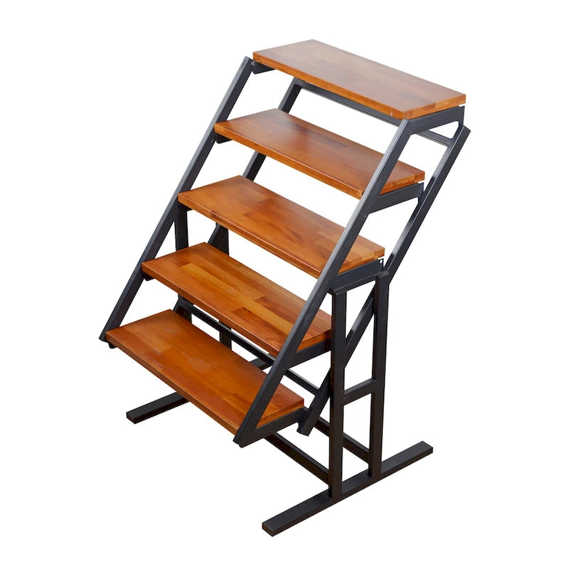 Table transformable en bois/Table-étagère convertible pour petits espaces/Étagère de présentation polyvalente
