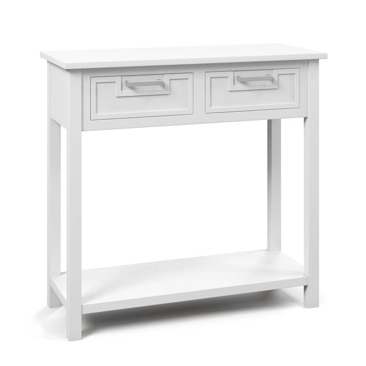 Console étroite avec tiroirs et étagère de rangement ouverte - 80L x 35,5l x 81H