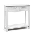 Console étroite avec tiroirs et étagère de rangement ouverte - 80L x 35,5l x 81H