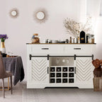 Royalcraft 51.96 Inch Bar Cabinet with Wine Rack and Large Storage