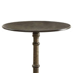 Table de bistrot ronde de salle à manger, de transition, en MDF et métal - 76,2 H x 76,2 L x 76,2 P cm