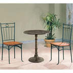 Table de bistrot ronde de salle à manger, de transition, en MDF et métal - 76,2 H x 76,2 L x 76,2 P cm