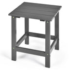 Costway Table d'appoint carrée en lattes de bois pour terrasse de jardin – Voir détails