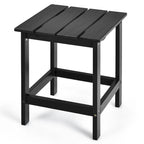 Costway Table d'appoint carrée en lattes de bois pour terrasse de jardin – Voir détails