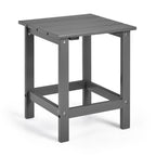 Costway Table d'appoint carrée en lattes de bois pour terrasse de jardin – Voir détails