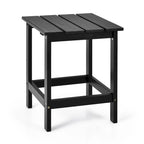 Costway Table d'appoint carrée en lattes de bois pour terrasse de jardin – Voir détails
