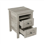 Chambres à coucher Complètes avec Lit Plateforme Double avec Station de Recharge, Table de Chevet, Commode (Lot de 3)