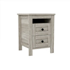 Chambres à coucher Complètes avec Lit Plateforme Double avec Station de Recharge, Table de Chevet, Commode (Lot de 3)