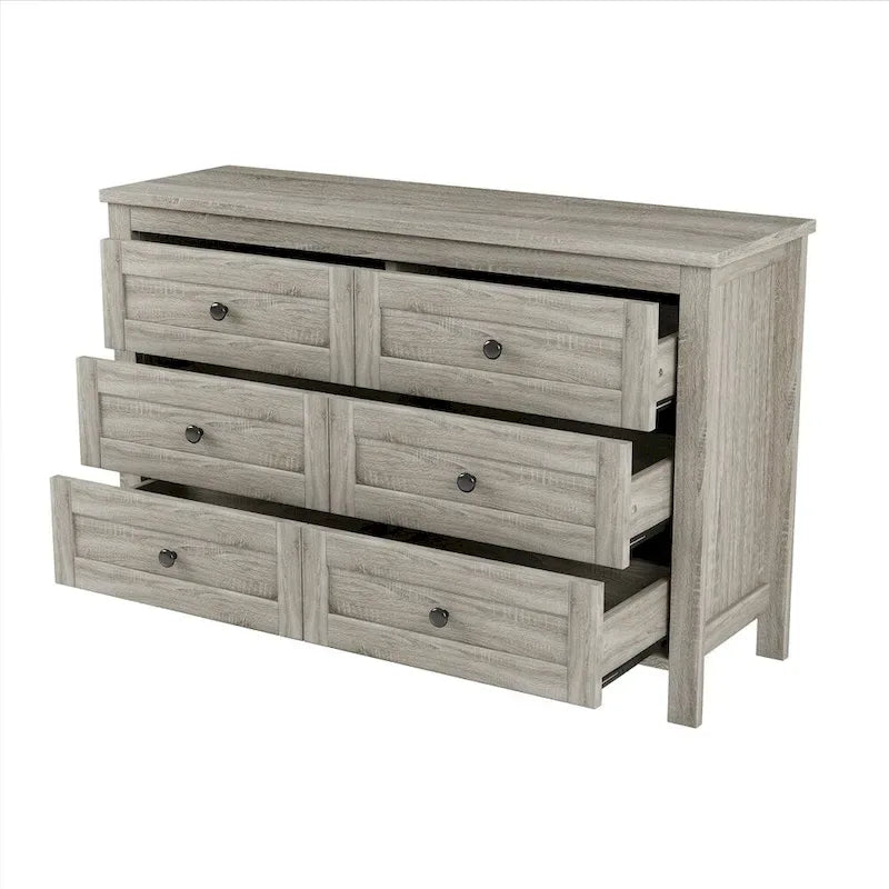 Chambres à coucher Complètes avec Lit Plateforme Double avec Station de Recharge, Table de Chevet, Commode (Lot de 3)