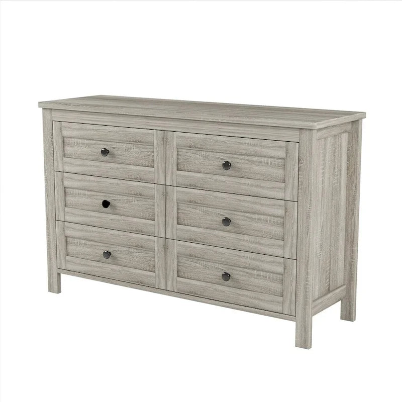 Chambres à coucher Complètes avec Lit Plateforme Double avec Station de Recharge, Table de Chevet, Commode (Lot de 3)