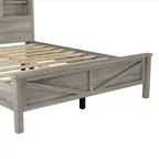 Chambres à coucher Complètes avec Lit Plateforme Double avec Station de Recharge, Table de Chevet, Commode (Lot de 3)