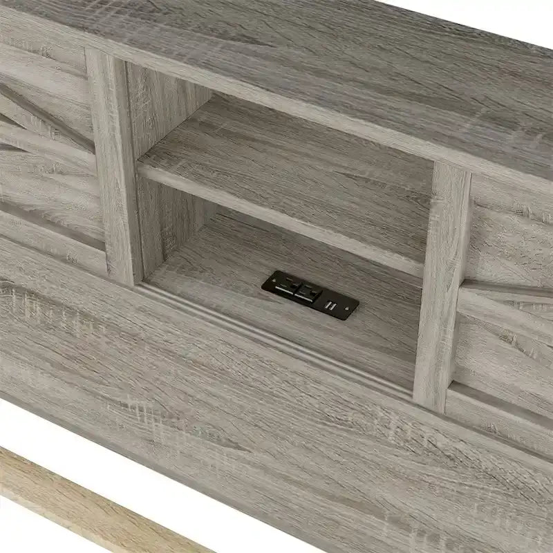 Chambres à coucher Complètes avec Lit Plateforme Double avec Station de Recharge, Table de Chevet, Commode (Lot de 3)