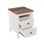 Chambres à coucher Complètes avec Lit Plateforme Double avec Station de Recharge, Table de Chevet, Commode (Lot de 3)
