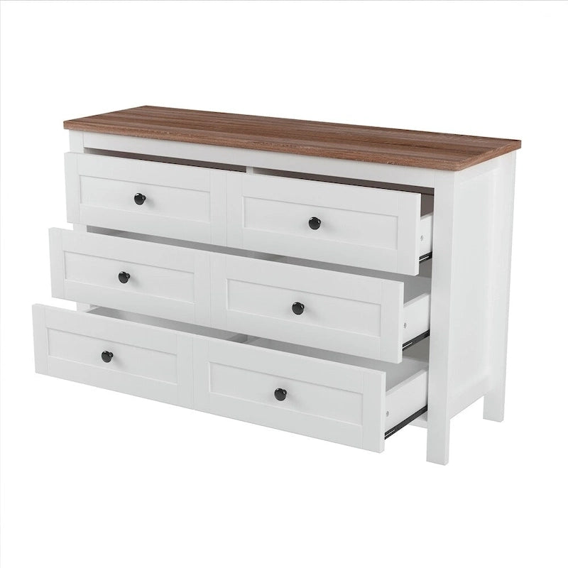 Chambres à coucher Complètes avec Lit Plateforme Double avec Station de Recharge, Table de Chevet, Commode (Lot de 3)