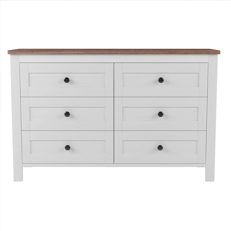 Chambres à coucher Complètes avec Lit Plateforme Double avec Station de Recharge, Table de Chevet, Commode (Lot de 3)