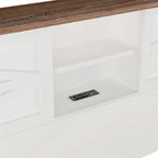 Chambres à coucher Complètes avec Lit Plateforme Double avec Station de Recharge, Table de Chevet, Commode (Lot de 3)