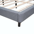 Lit plateforme capitonné avec lumières LED et tête de lit en U