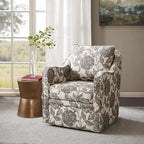 Madison Park Betty Slub-weave Wide-seat 360-degree Swivel Armchair Set of 2