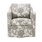Lot de 2 fauteuils pivotants Betty en tissu flammé à assise large et pivotement à 360 degrés