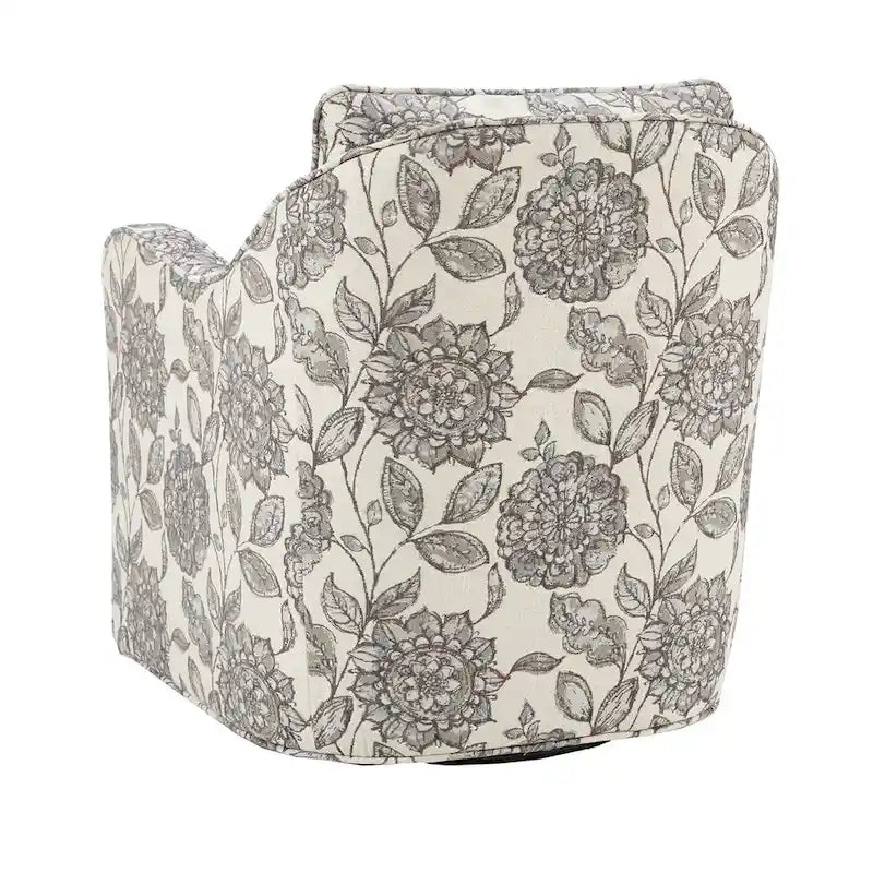 Lot de 2 fauteuils pivotants Betty en tissu flammé à assise large et pivotement à 360 degrés
