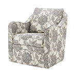 Lot de 2 fauteuils pivotants Betty en tissu flammé à assise large et pivotement à 360 degrés