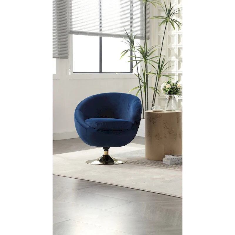 HOMEFUN Fauteuils Crapauds Pivotants à 360 Degrés en Velours