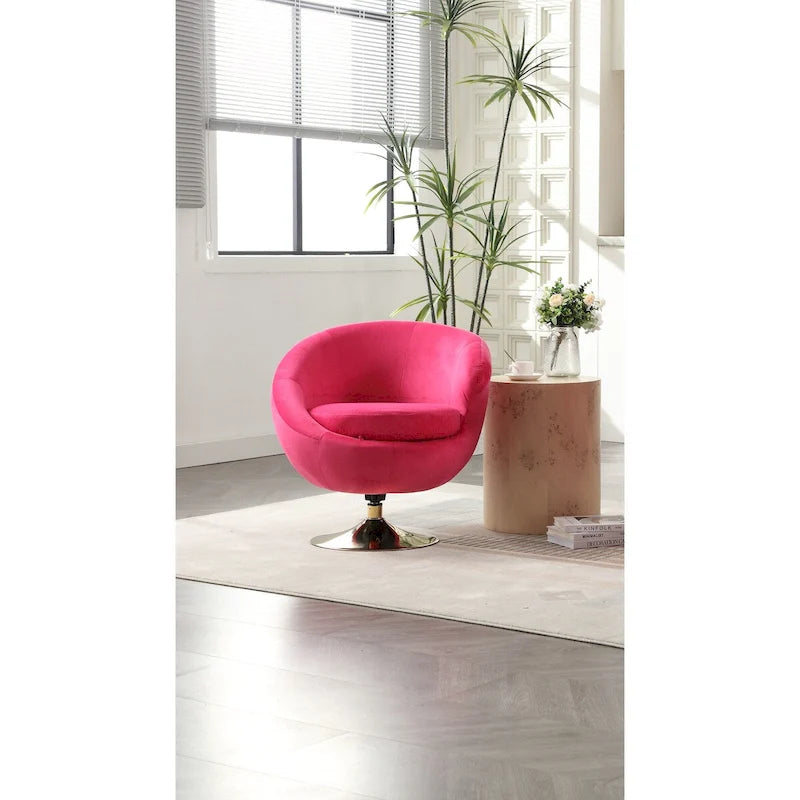 HOMEFUN Fauteuils Crapauds Pivotants à 360 Degrés en Velours