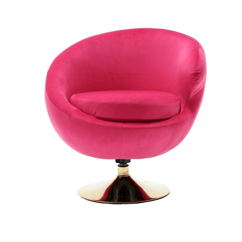HOMEFUN Fauteuils Crapauds Pivotants à 360 Degrés en Velours