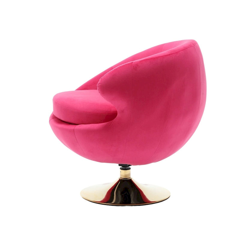 HOMEFUN Fauteuils Crapauds Pivotants à 360 Degrés en Velours
