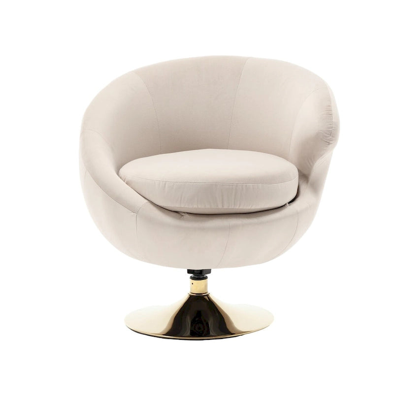 HOMEFUN Fauteuils Crapauds Pivotants à 360 Degrés en Velours