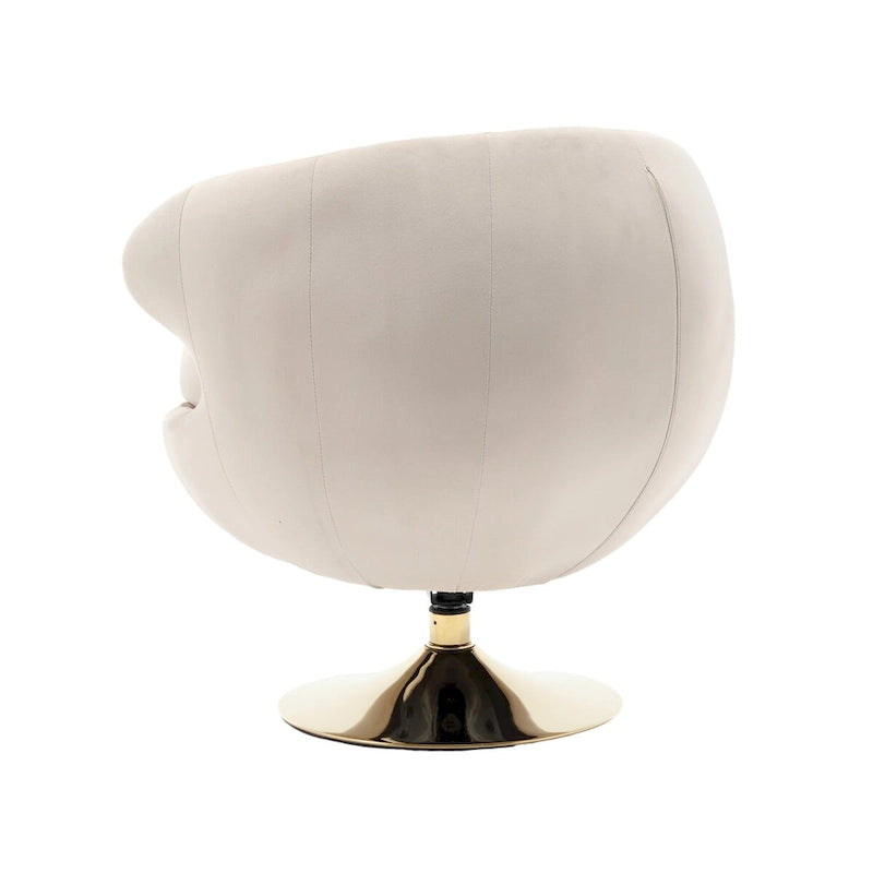 HOMEFUN Fauteuils Crapauds Pivotants à 360 Degrés en Velours